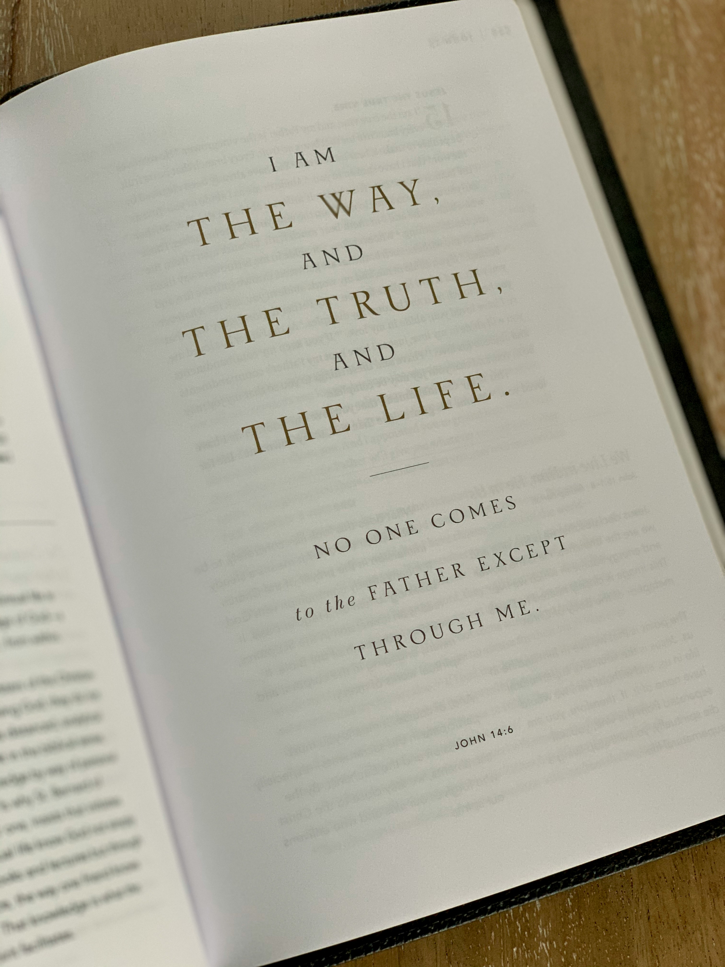 Open Bible with John 14:6